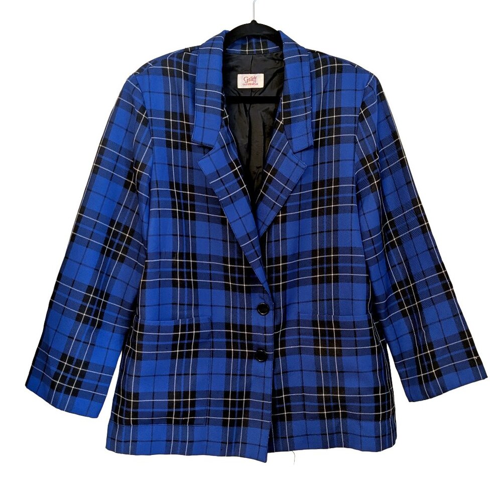 Graff Blue Plaid Blazer